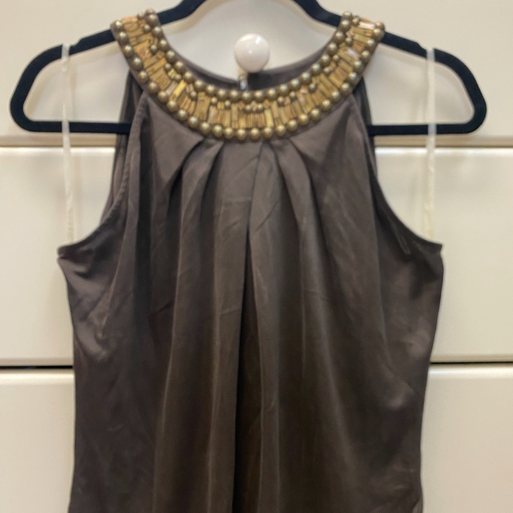 Anne Klein halter style top with embellishments